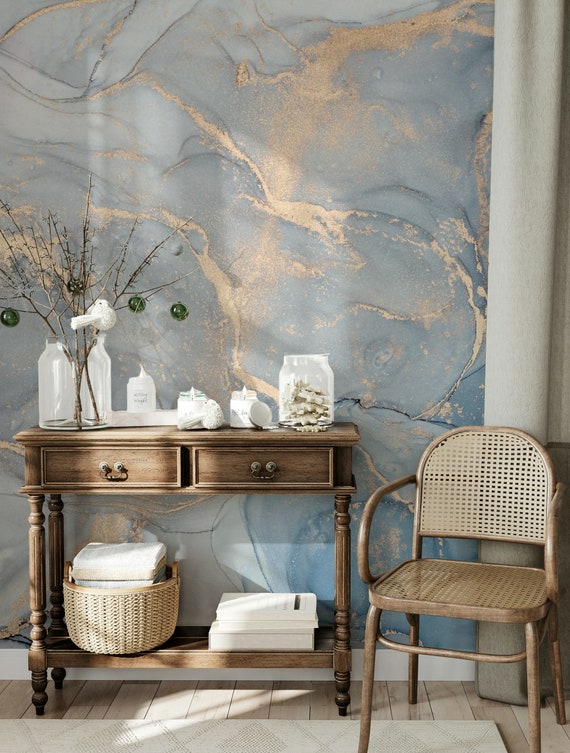 大理石壁の暖炉と大きいゴルフ絵