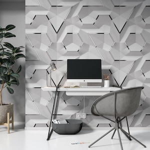 Pannello Decor Geometrico Sfondo Carta da parati Autoadesivo Peel and Stick Wall Mural Wall Decoration Scandinavo Rimovibile