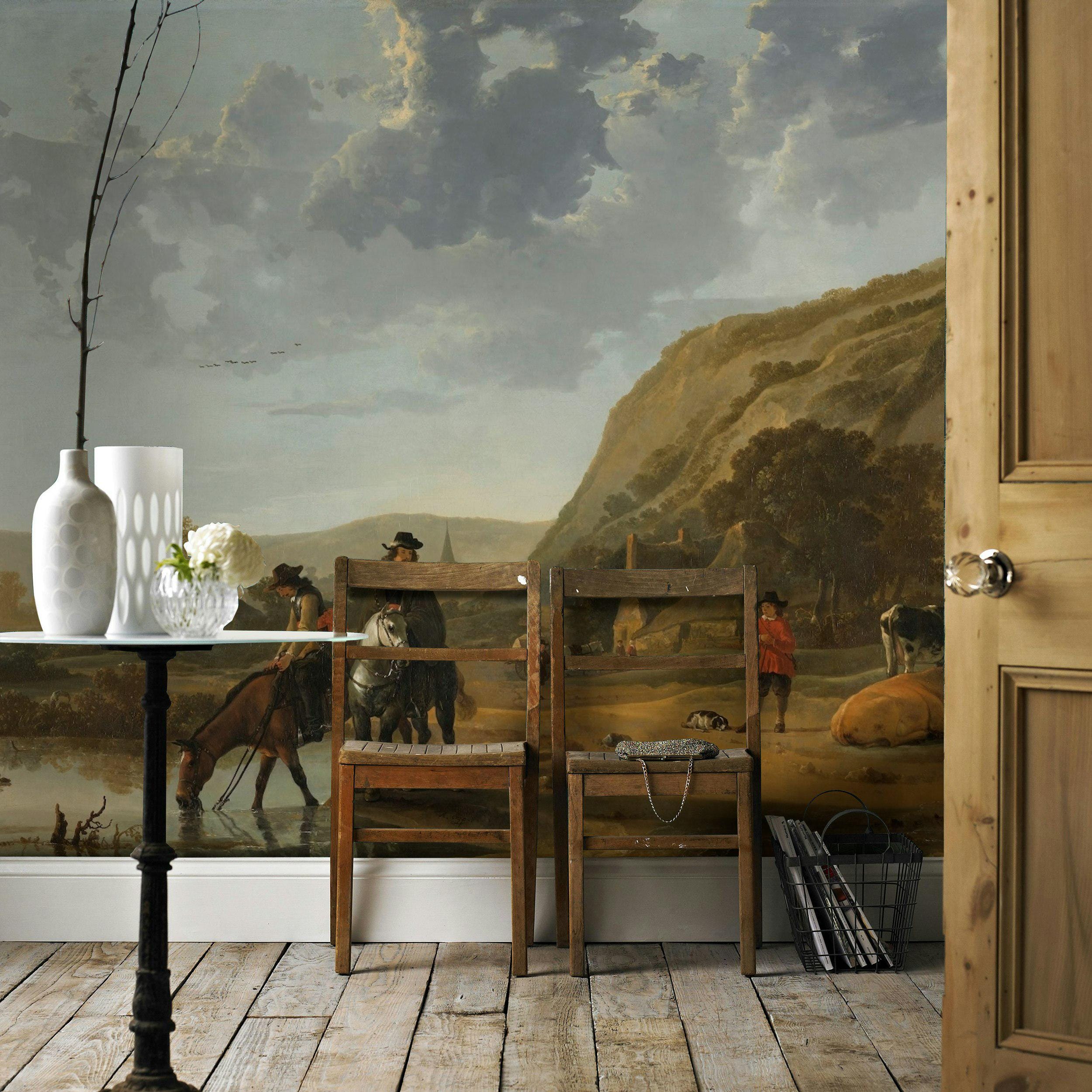 Pastoral Countryside Mural Scenic Landscape Classic Interiors - Etsy