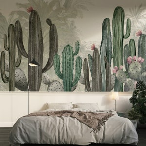 Carta da parati Cactus Piante di cactus Rimovibili