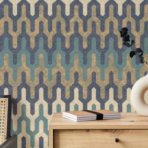 Geometric Shapes Wallpaper  Old Style Designs Peel and Stick Wall Mural Room  Wall Decor