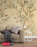 Spring Flowers Birds on The Yellow Background Floral Chinoiserie Wallpaper Self Adhesive Peel and Stick Wall Decoration Removable 