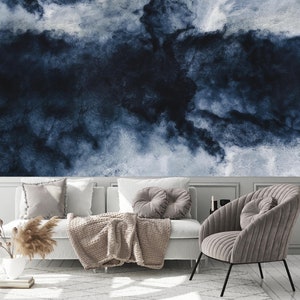 Kosmische donkere swirl abstracte luxe behang zelfklevende schil en stok muurschildering wanddecoratie Scandinavisch verwijderbaar