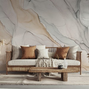 Soft Color Ink Abstract Multicolored Marble Texture Wallpaper Self Adhesive Peel & Stick Wall Mural Wall Decoration Removable