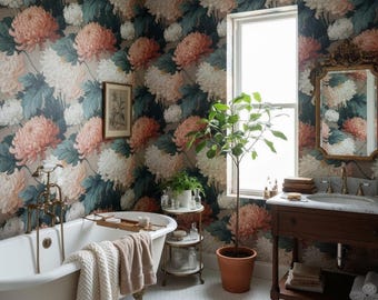 Floral Wallpaper Vintage Peel And Stick Classic Wall Mural