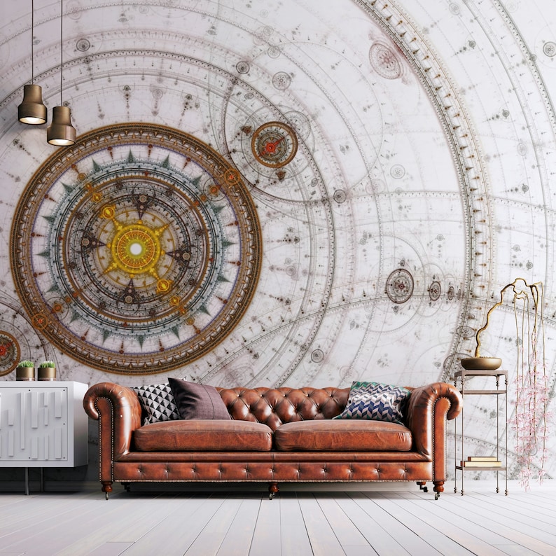 Compass Wallpaper Peel and Stick Abstract Art Wall Mural - Etsy