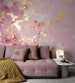 Pink Looks Gold Look Abstract Painting Modern Design Background Wallpaper Self Adhesive Peel and Stick Wall Murals Decoration Removable 