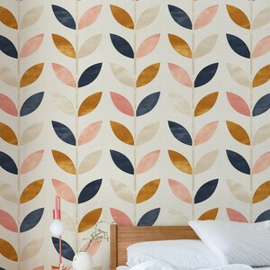 Colorful Leaves Wallpaper Wall Art Decor Removable