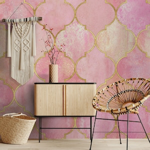 Papier peint géométrique en forme d'ellipse, décoration murale auto-adhésive, décoration murale design scandinave minimaliste amovible