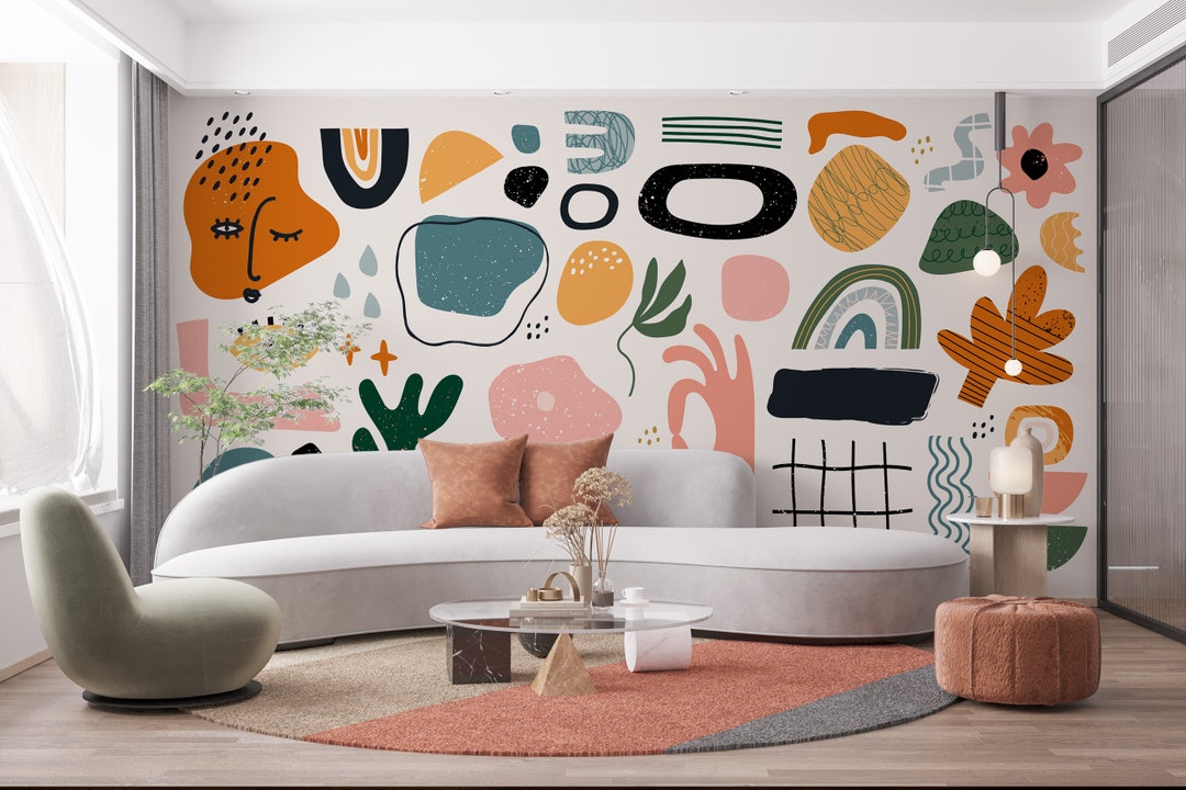 Human Brain Reflections Wallpaper Abstract Art Peel and Stick Wall