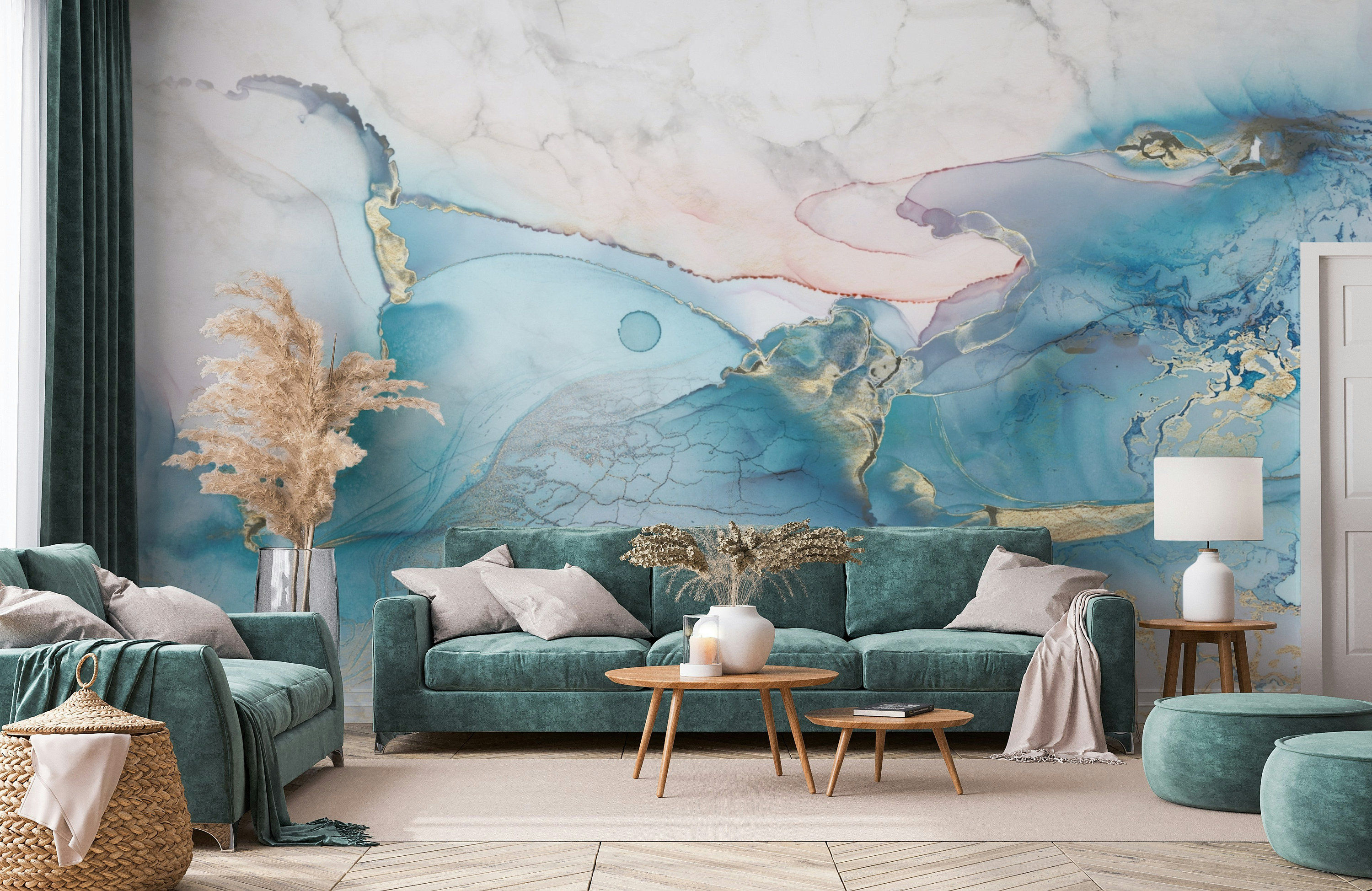 Abstract Ocean Texture Wallpaper Self Adhesive Peel and Stick Wall ...