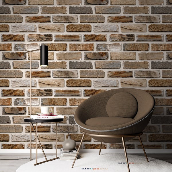 Brick Peel and Stick Wallpaper Etsy