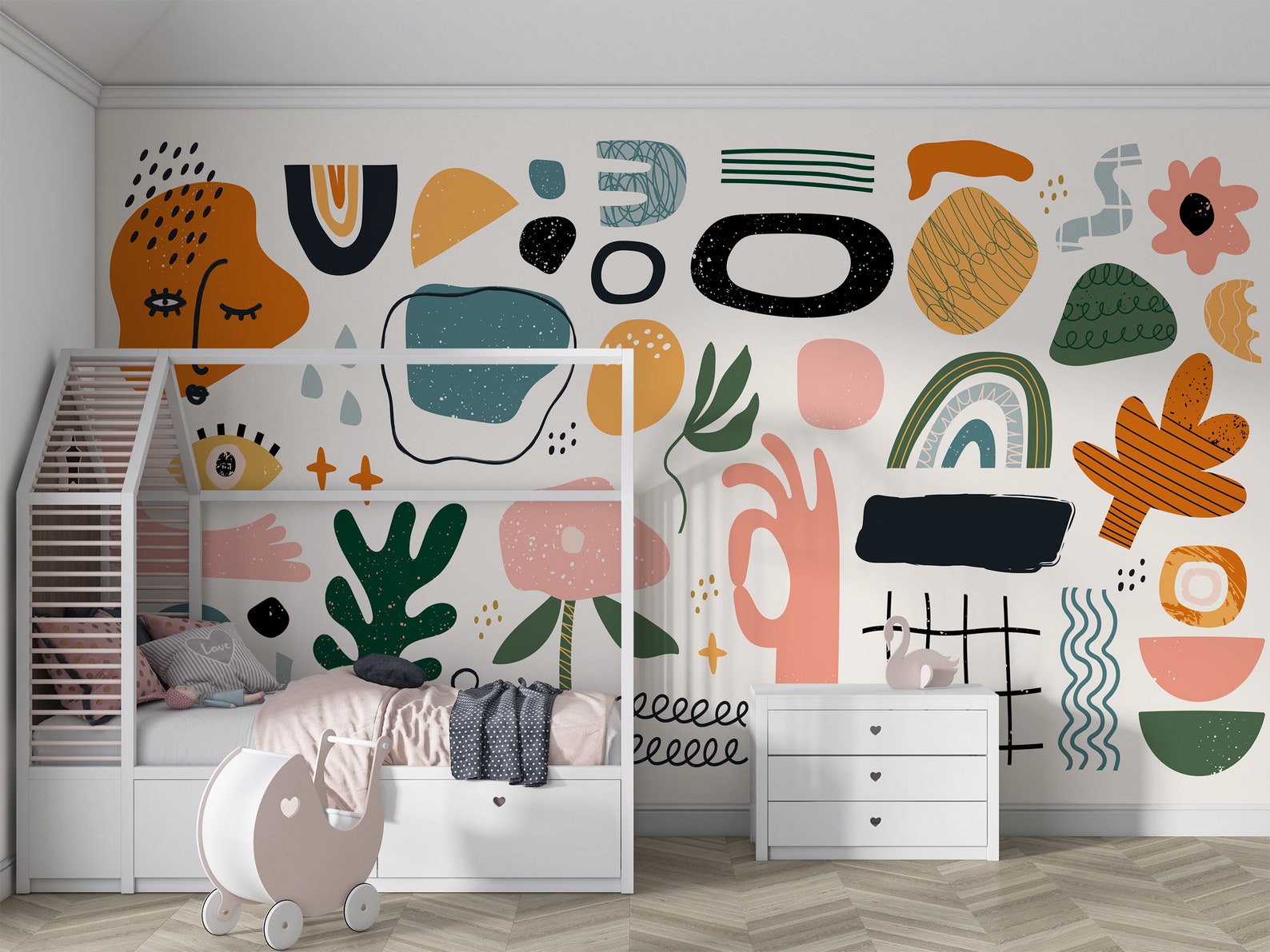 Human Brain Reflections Wallpaper Abstract Art Peel and Stick - Etsy