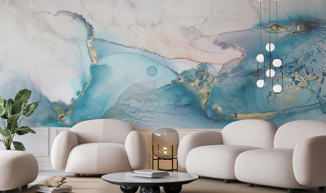 Abstract Ocean Texture Wallpaper Self Adhesive Peel and Stick Wall ...