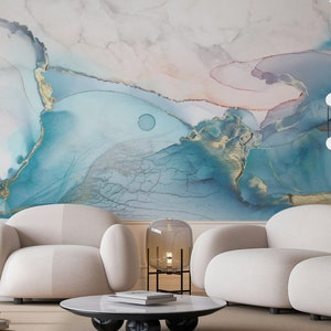 Abstract Ocean Texture Wallpaper Self Adhesive Peel and Stick Wall ...