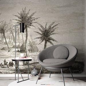 Schizzo Disegnare African Tribe Carta da parati Autoadesivo Peel and Stick Wall Murals Wall Decoration Art Design Rimovibile