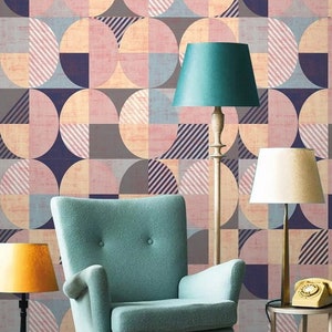 Colorful Small Circles Wallpaper Geometric Wall Decor Removable