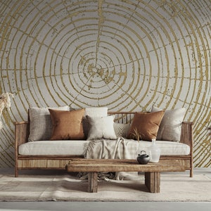 Circle Geometric Shape Spider Web Design Modern Wallpaper Self Adhesive Peel and Stick Wall Mural All Sizes Scandinavian Removable