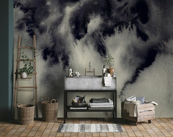 Abstract Ink Painting On Grunge Paper Background Wallpaper Self Adhesive Peel and Stick Wall Murals Wall Decoration Removable
