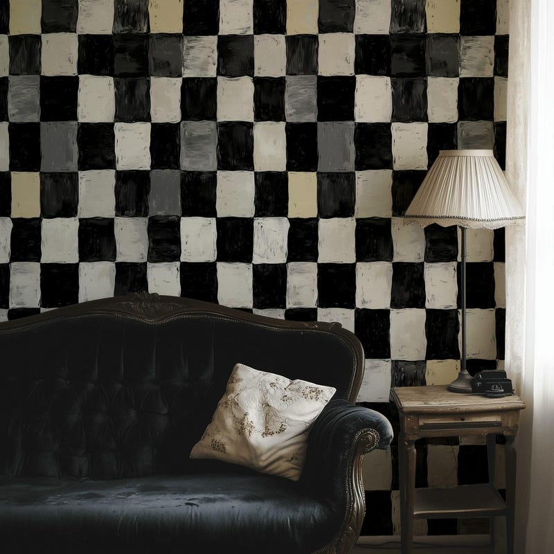Checkered Wallpaper - Etsy
