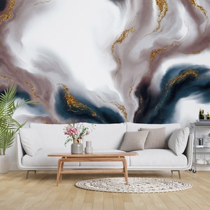 Abstract Colorful Smokes Luxury Modern Background Wallpaper Self Adhesive Peel and Stick Wall Murals Wall Decoration Removable