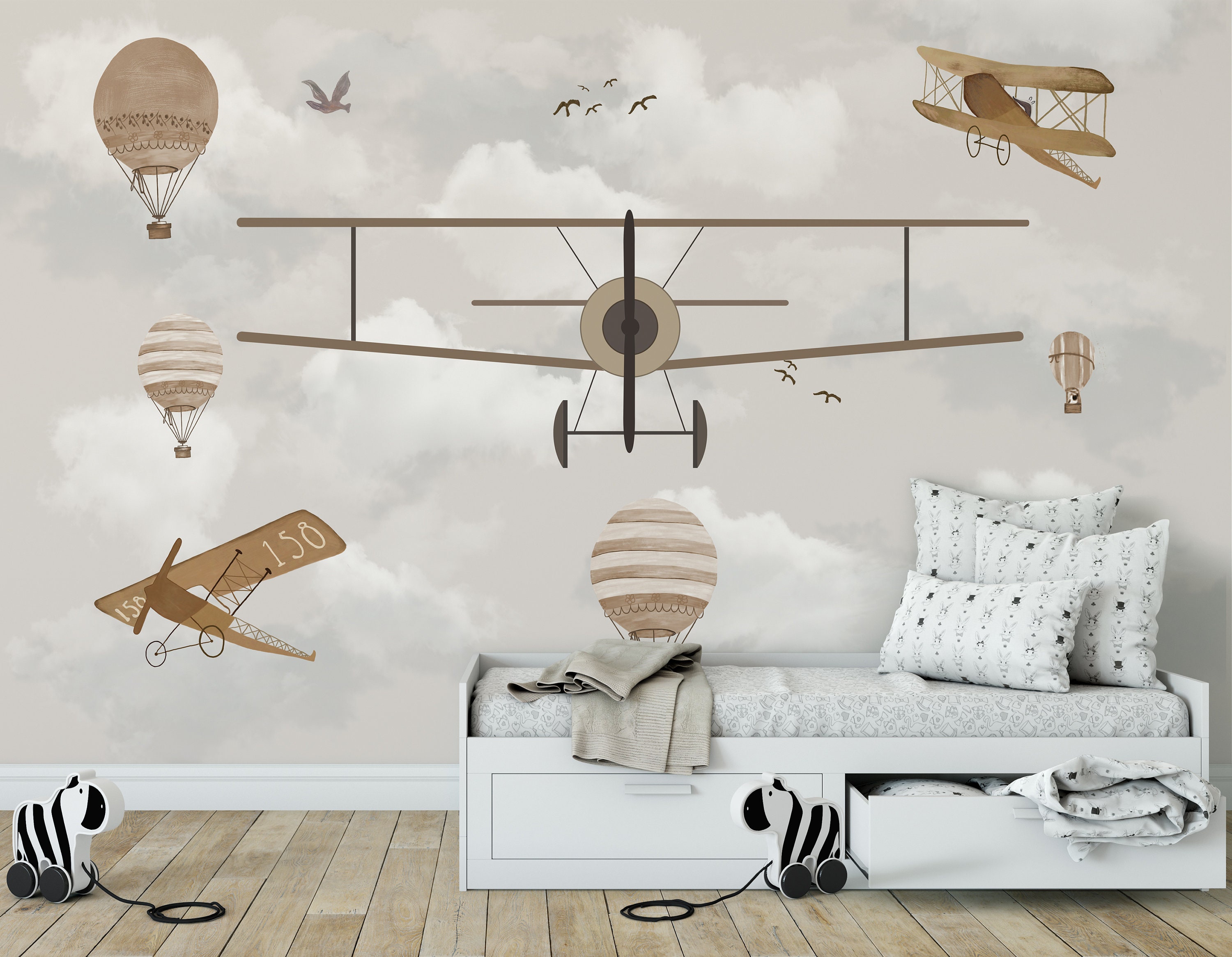 Airplane Wallpaper - Etsy Airplane Wallpaper - Etsy