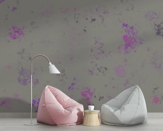 Purple and Pink Ink Drops on Dark Gray Background Wallpaper - Etsy Purple and Pink Ink Drops on Dark Gray Background Wallpaper - Etsy