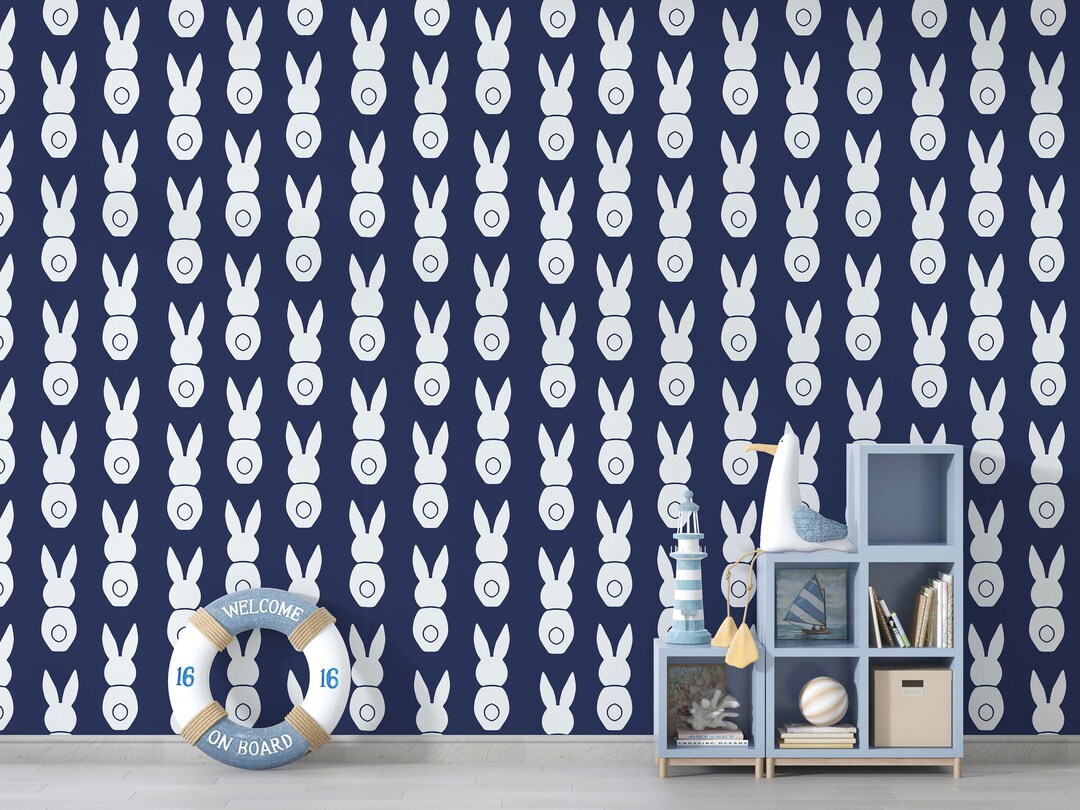 Easter Greeting With Bunnies Design Holiday Symbol Wallpaper Self ...