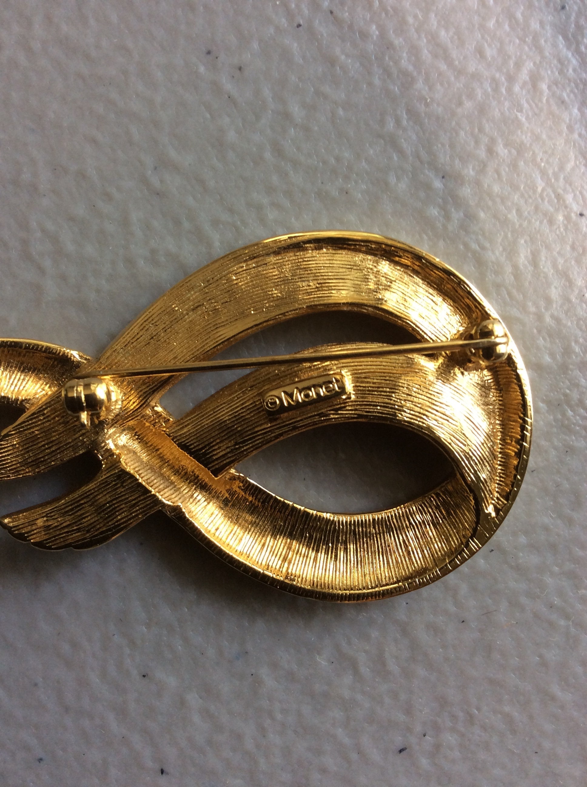 Vintage Signed Gold Tone Brooch Etsy UK