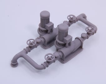 Pumpgroup with 2 Parallel Pumps – Industrial Pump Station Diorama Accessory