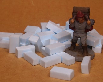 XPS Foam Stone Blocks 15x7x5mm (200pcs)  Wargaming Scenery