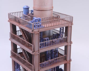 Industrial Platform with Reactor – HO Scale 1:87 – Resin & Laser Cut Kit
