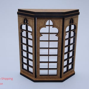 Erker KIT in MDF für Diorama, Handwerk oder Puppenhaus