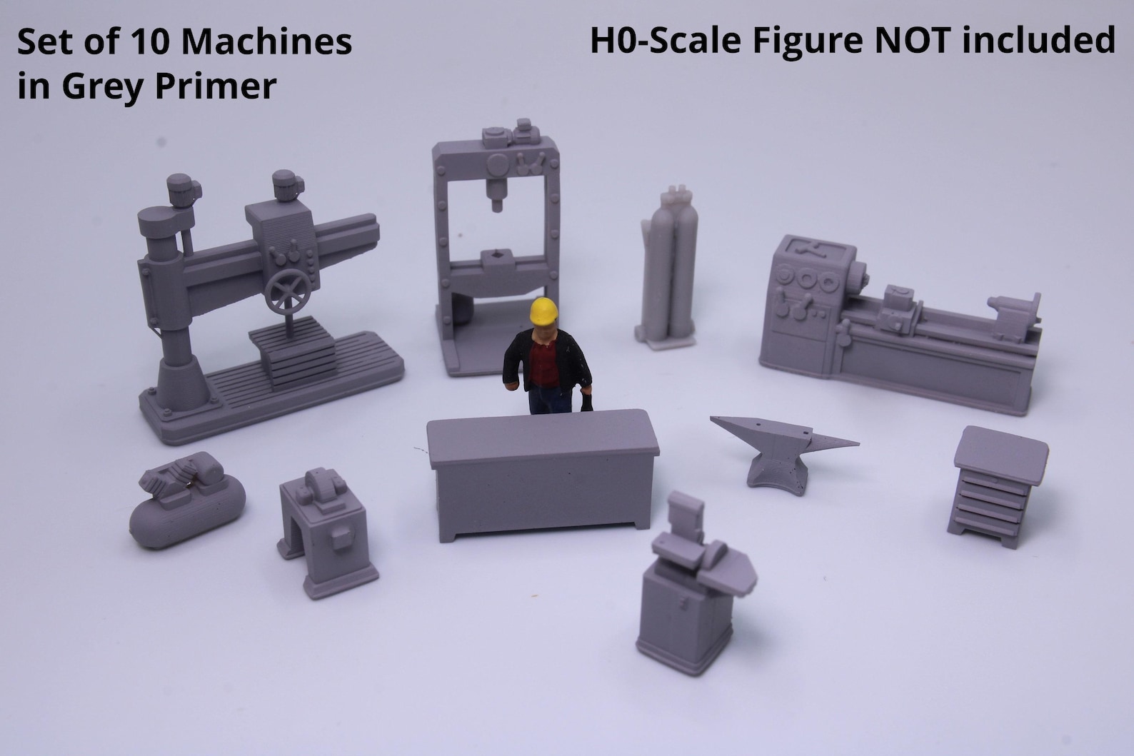 HO Scale Workshop Machines Set | 10-piece Metalworking Tools | OO Scale ...