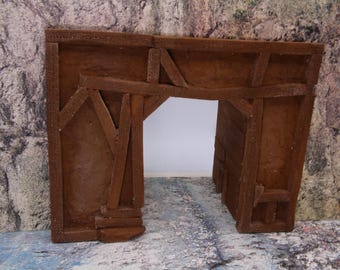 HO Scale Wood Train Tunnel Portal | Handmade Model Railroad Scenery