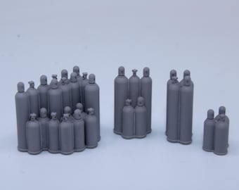 Cluster of gas cylinders - Set of 4 - HO scale
