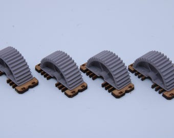 N Scale Industrial Gear Load – Factory Machinery – Train Load – 4-Piece Set
