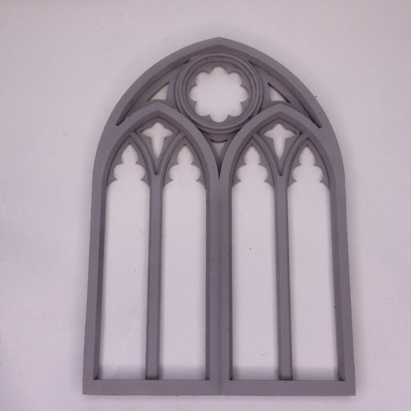 Double Gothic Church Window for diorama or dollhouse