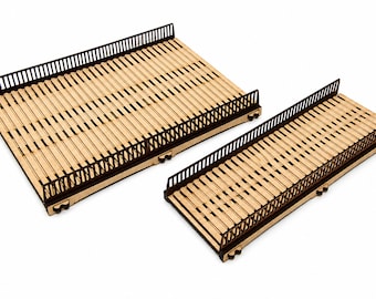HO-schaal 150 mm brug – enkel- of dubbelspoor – lasergesneden bouwpakket – 1:87