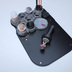 Miniature Painting Organizer | Holds 9 Citadel Paint Pots | Handmade Resin Hobby Station