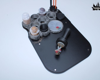 Miniature Painting Organizer | Holds 9 Citadel Paint Pots | Handmade Resin Hobby Station