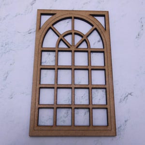 Rectangle Window in MDF for diorama, craft or dollhouse
