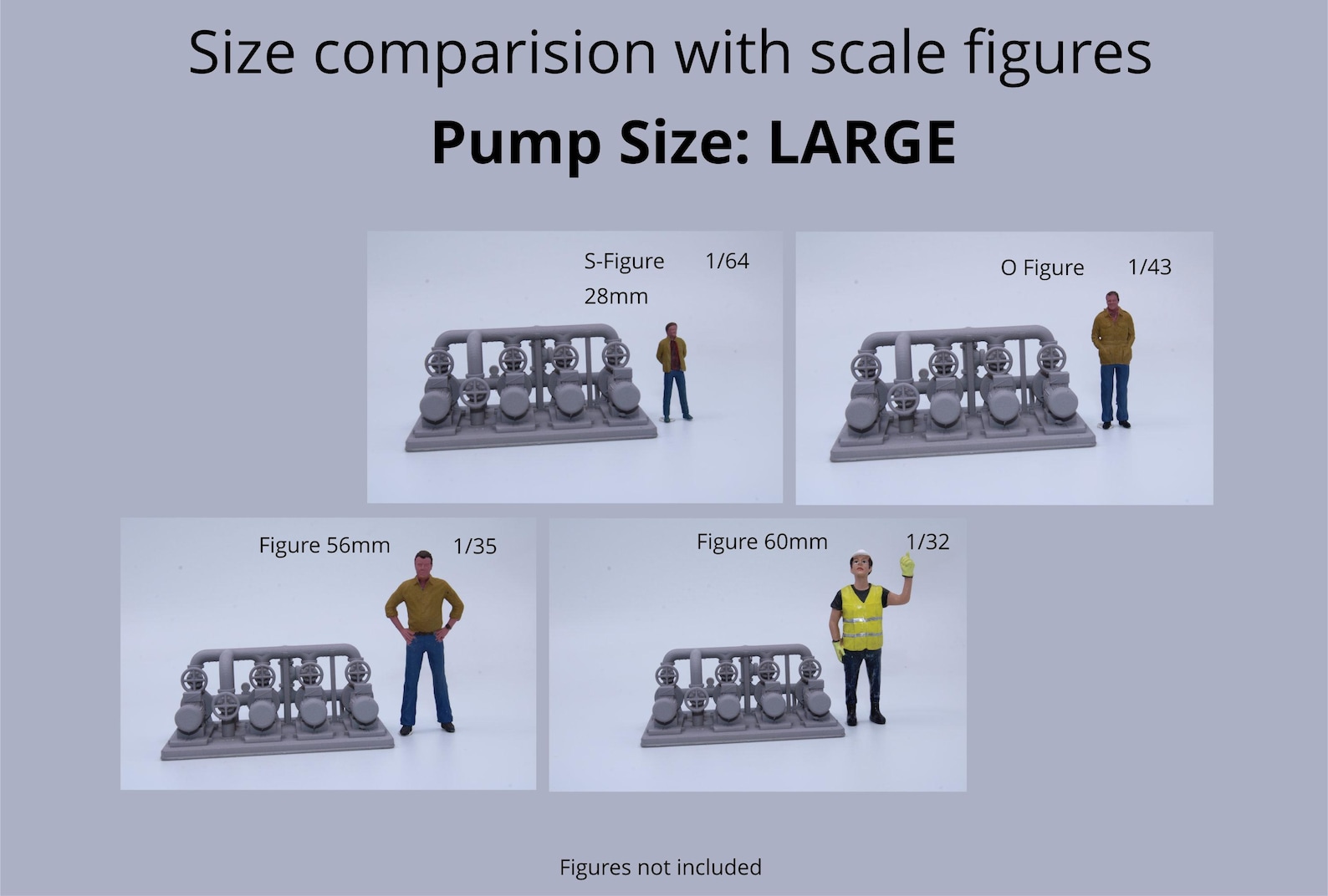 Industrial Pumpskid With 4 Pumps and Valves – Resin Model - All Scales ...