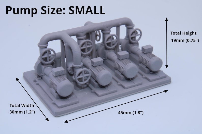Industrial Pumpskid With 4 Pumps and Valves – Resin Model - All Scales ...
