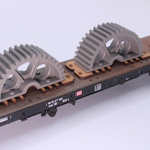 HO Industrial Gears Train laden - 1:87 Harz Fracht für Werks-Dioramen - OO-Skala kompatibel
