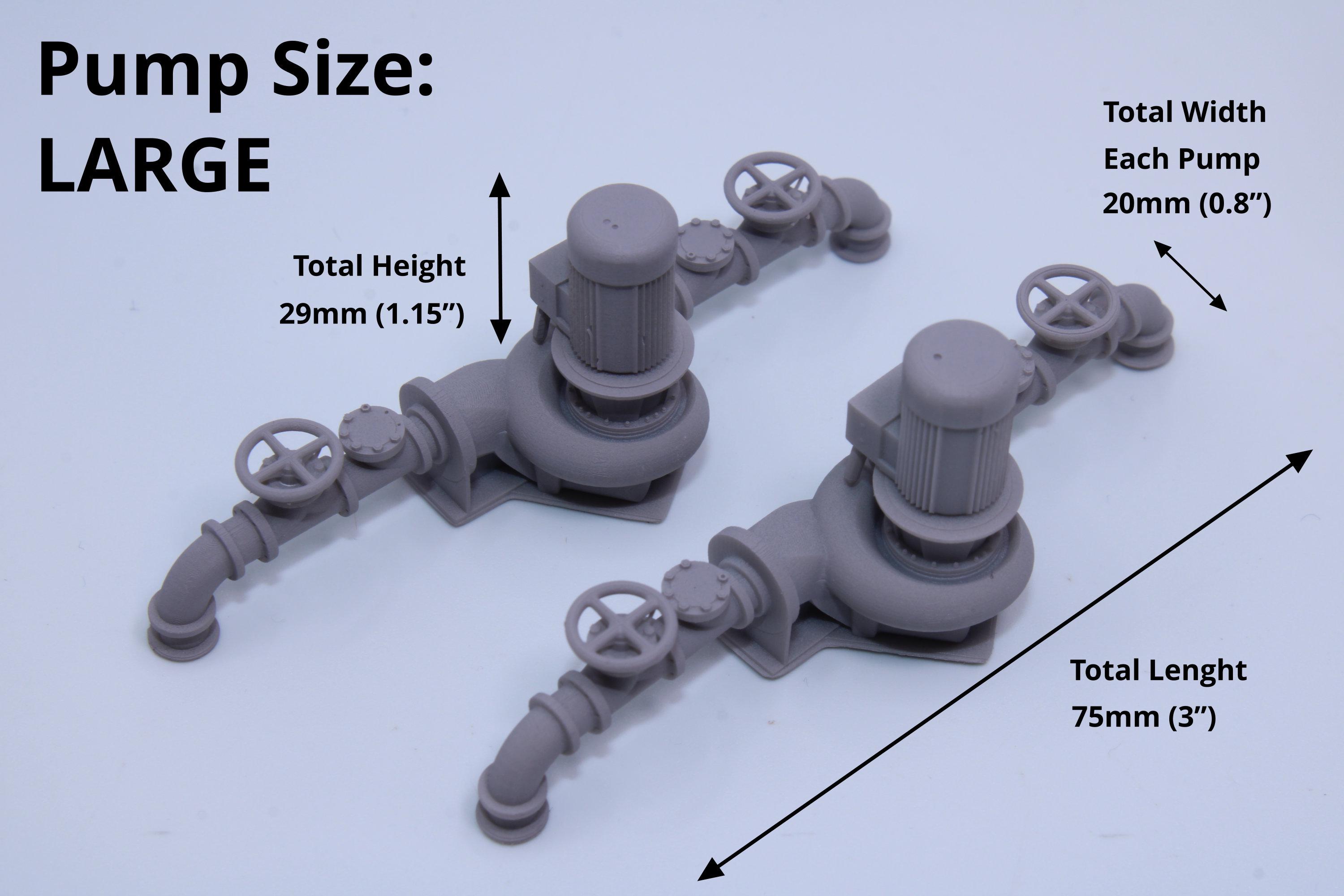 Set of 2 Pumps With Pipes – HO / S / O Scale - All Scales - Industrial ...