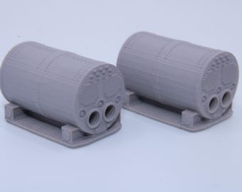 N Scale Industrial Steam Boilers – Factory Equipment – Train Load – 2-Piece Set