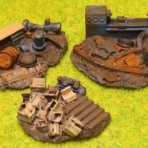 Piles de rebuts miniatures et boîtes en carton à l'échelle HO 1/87 - Accessoires de diorama pour trains miniatures, jeux de guerre, construction de paysages