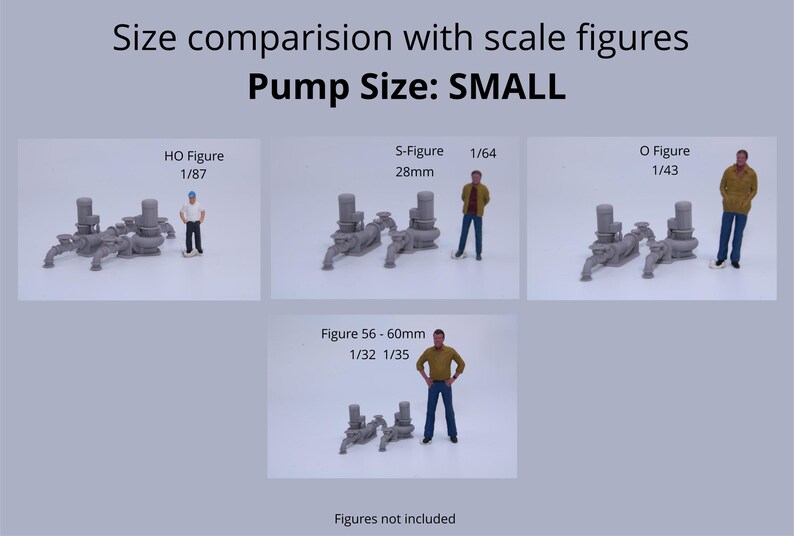 Set of 2 Pumps With Pipes – HO / S / O Scale - All Scales - Industrial ...