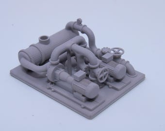 Industrial Pump Set with Heat Exhanger - All Scales